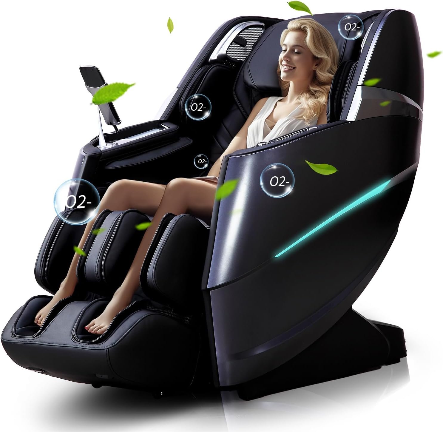  Massage Chair Full Body Zero Gravity, 55“ SL-Track Shiatsu